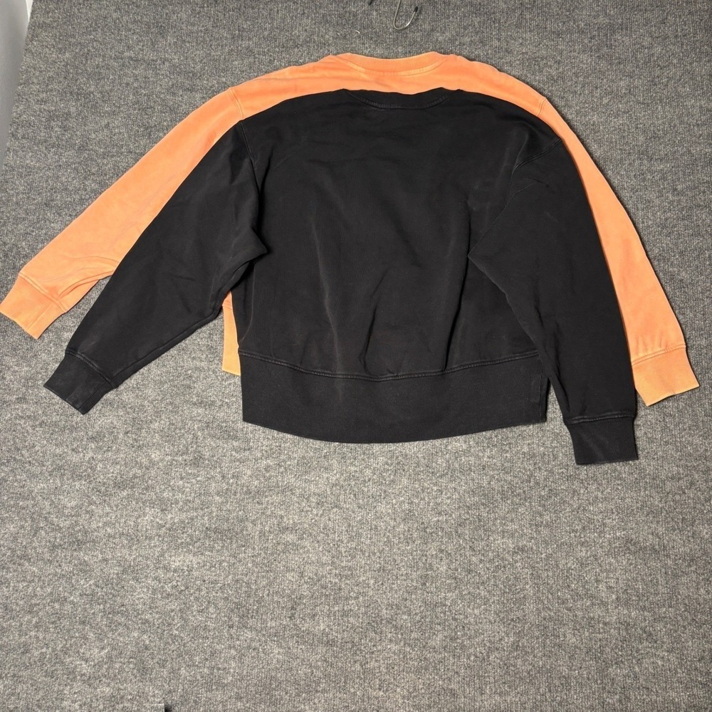 JoyLab & Cozi Sweatshirt Hoodie 3 Piece Set‎ Womens Medium Orange Black Gray